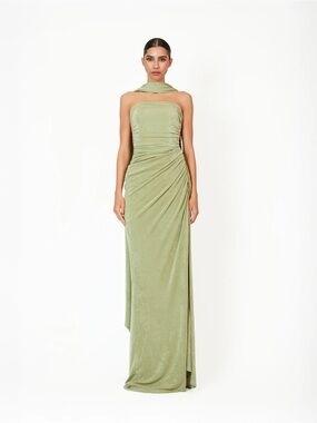 Khanum’s Kahlia Dress (size 4) - Sage Green Evening Gown